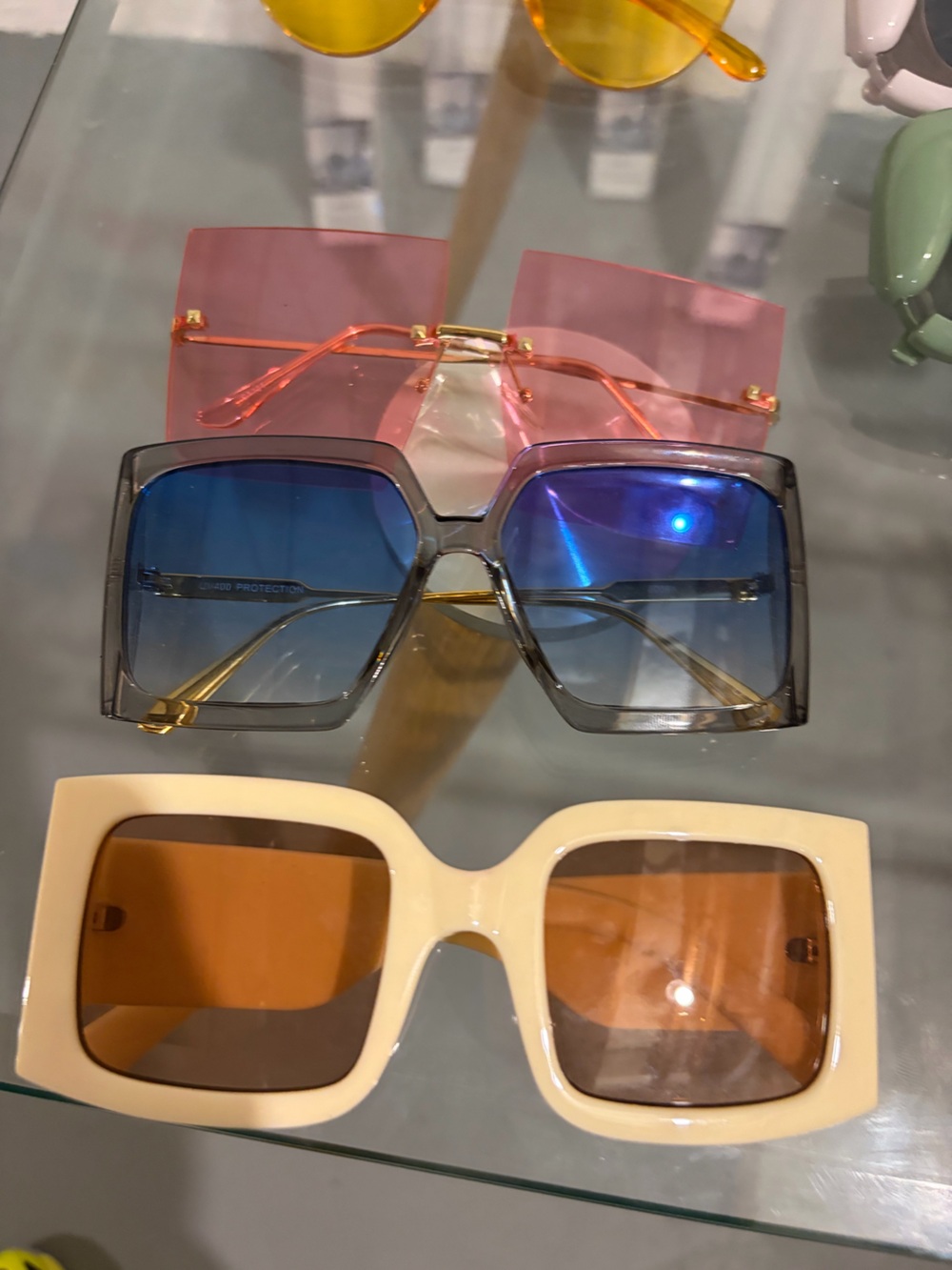 3 pairs of Sunglasses, Multiple Styles- Women Accessories
